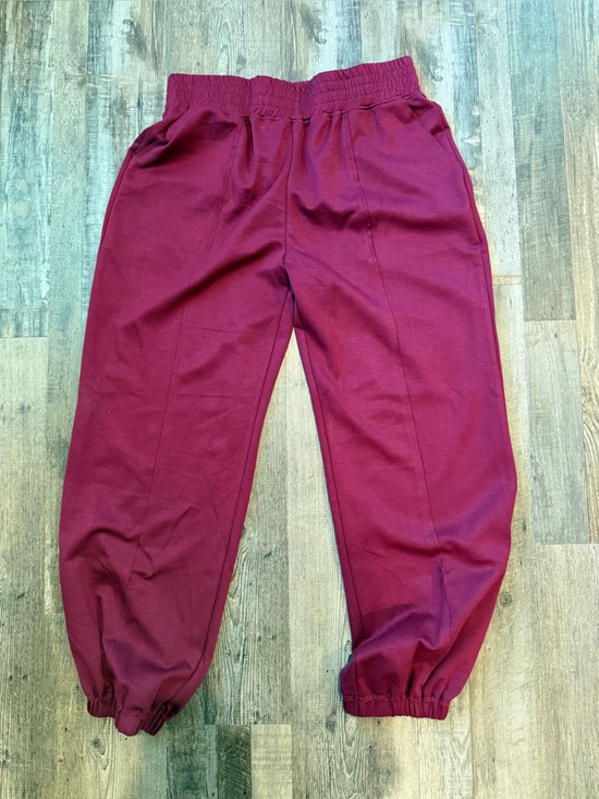 Umgee Pants - Maroon Luxeknit Joggers